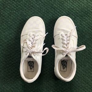 White checkered vans 🏁🏁🏁